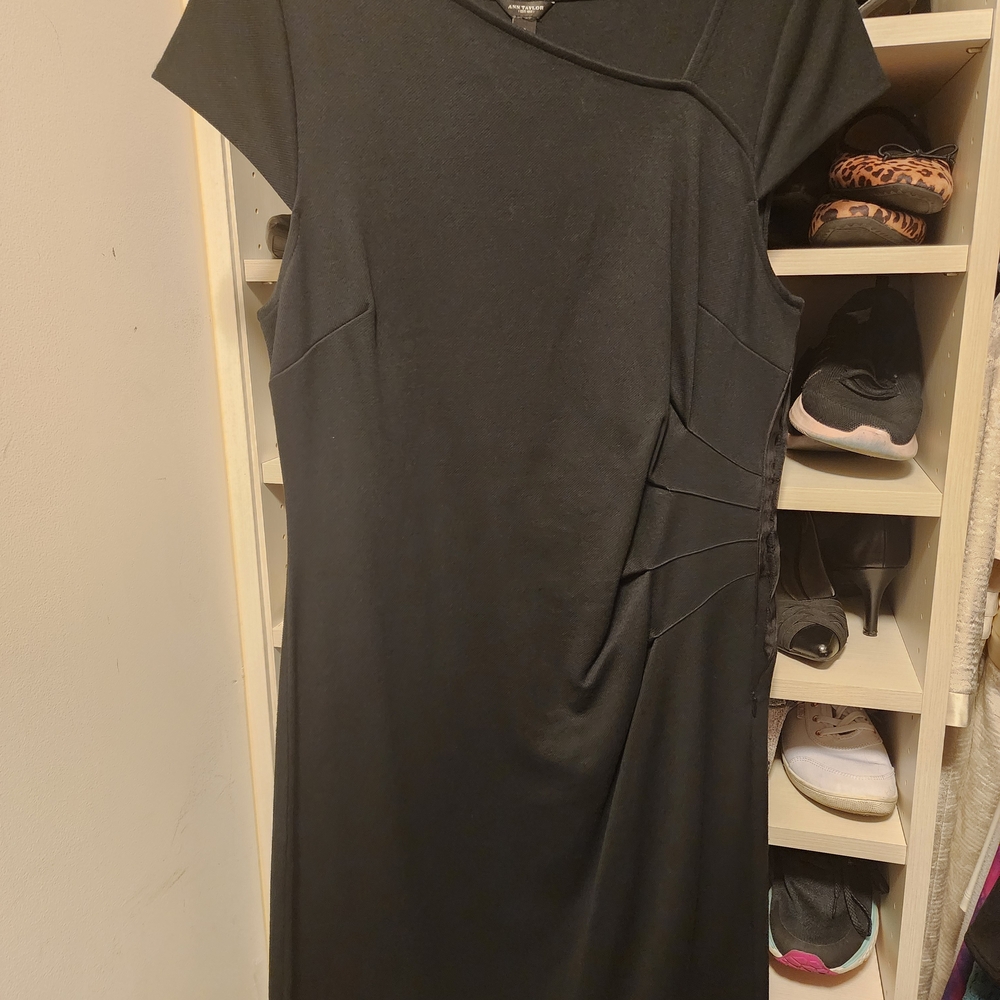 Ann Taylor Asymmetrical Black Dress